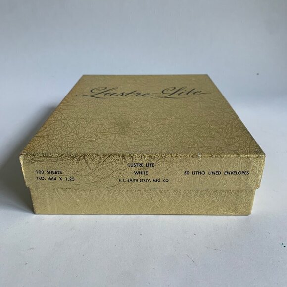 Lustre-Lite Vintage Stationary Paper & Envelopes with Original Box - Picture 5 of 8